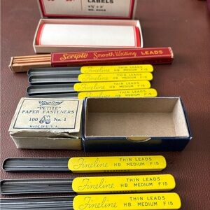Vintage Thin Leads HB Medium F15 & supplies
